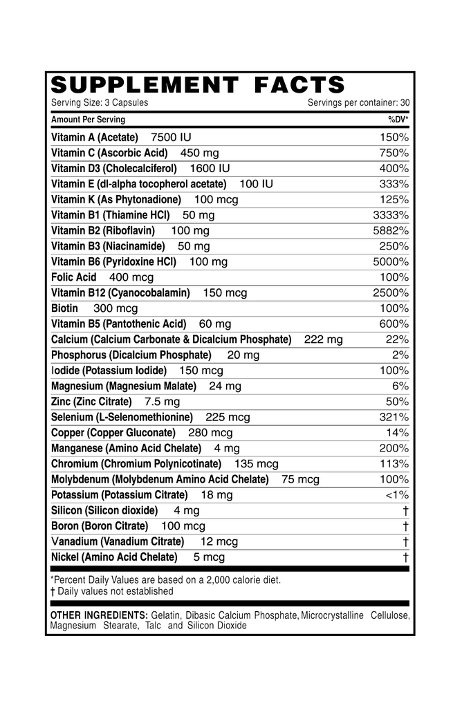Multivitaminico Multi phase 90 caps Landerfit