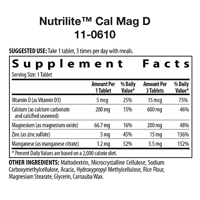 Cal Mag D 90 comp Nutrilite