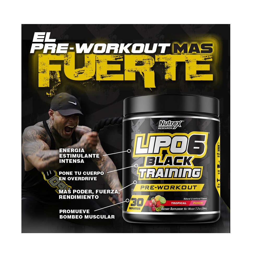 Lipo-6 Training Pre-workout  30 serv Nutrex