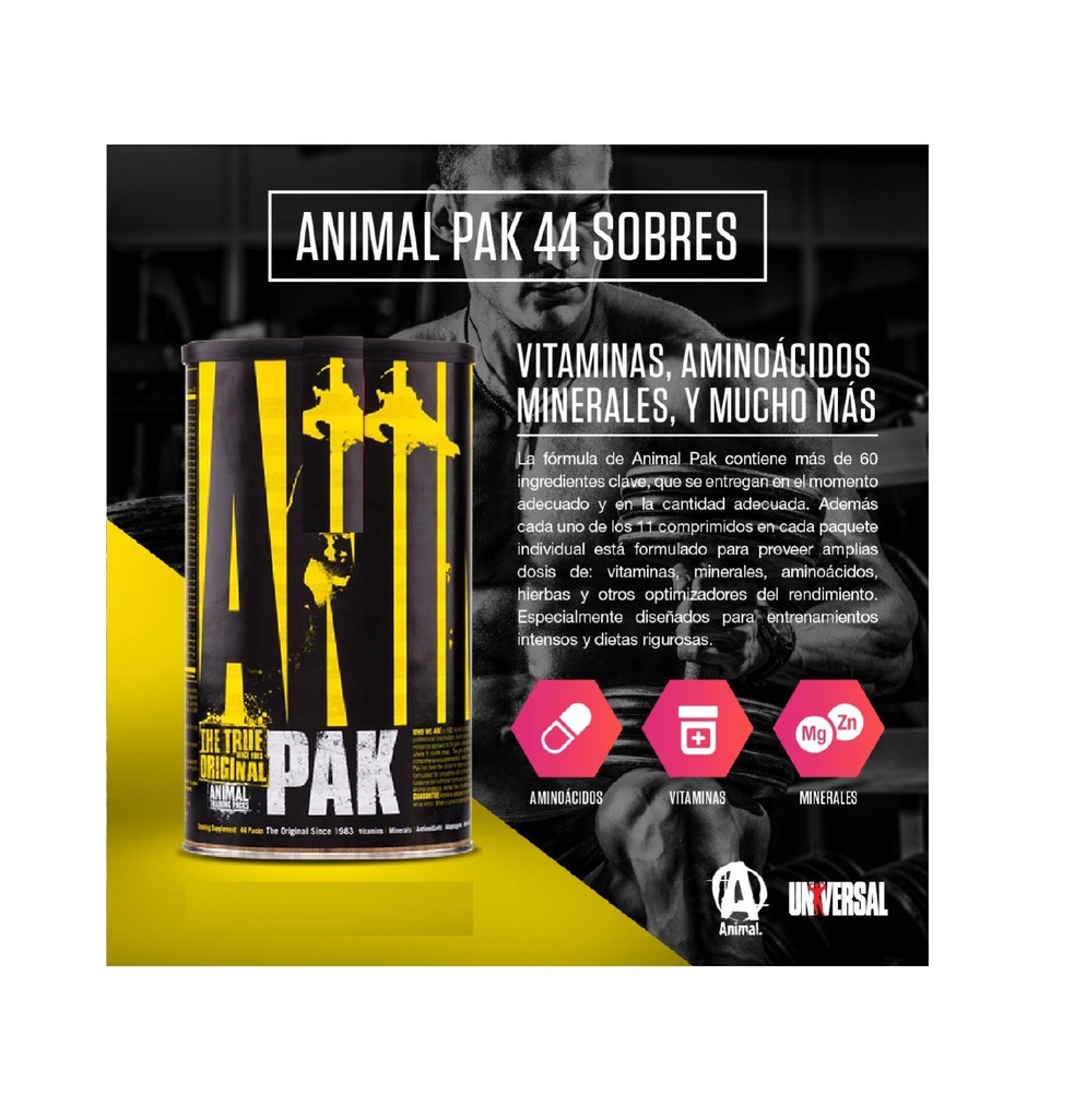 Animal pak COMPRIMIDOS 44 pack