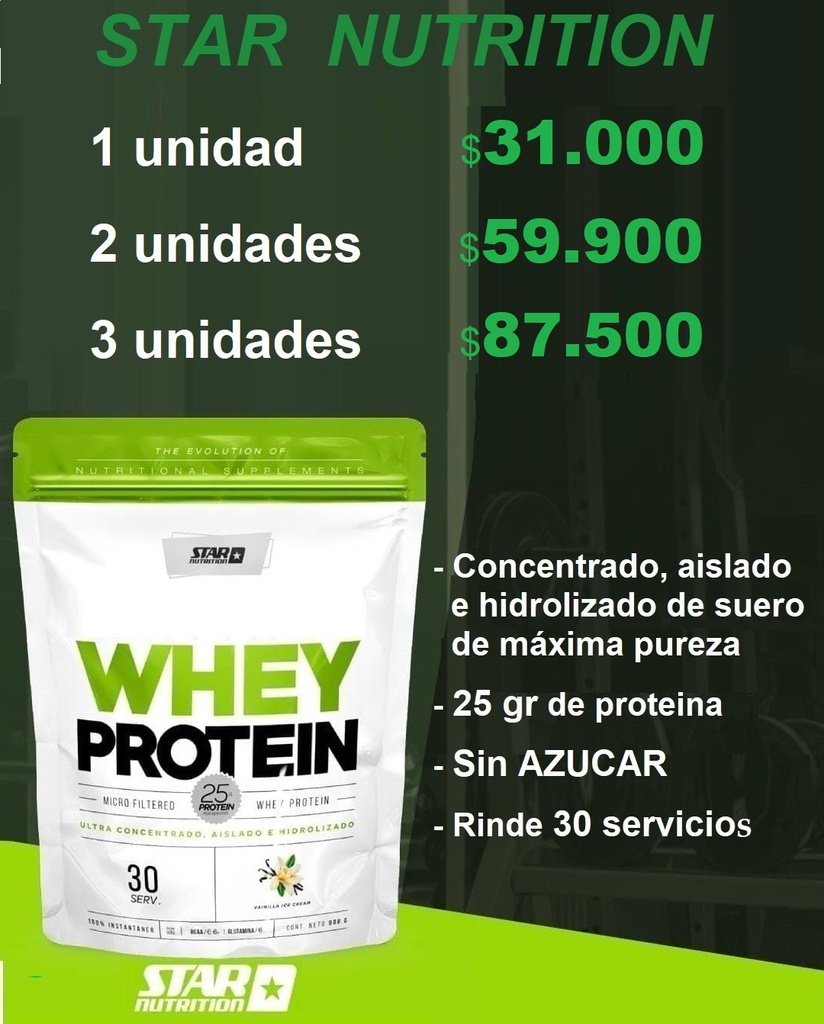 COMBO - 3 Whey 2 lbs doy pack STAR