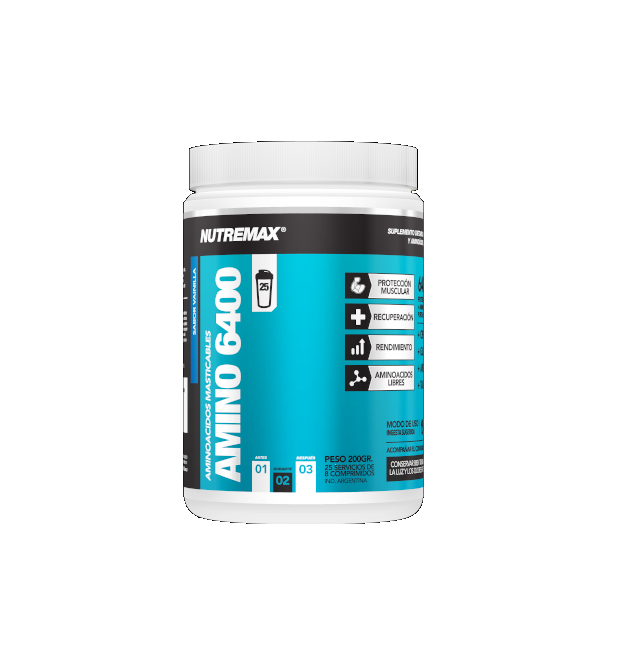 Amino 6400 200 comp masticable NUTREMAX